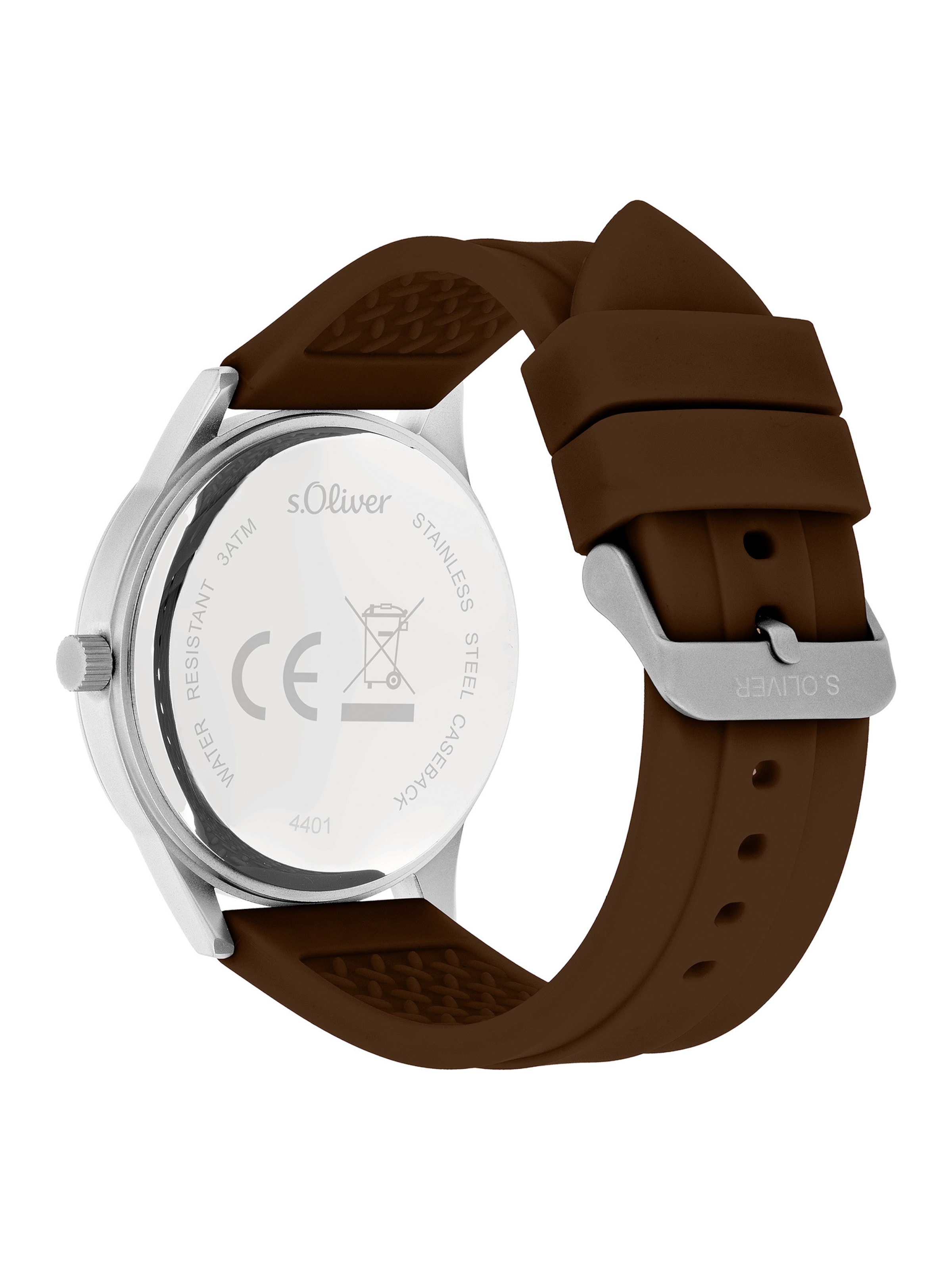 s.Oliver Analog Watch in Brown