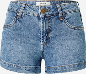 Cotton On - Slimfit Vaquero 'MID RISE CLASSIC STRETCH DENIM SHORT' en azul: frente