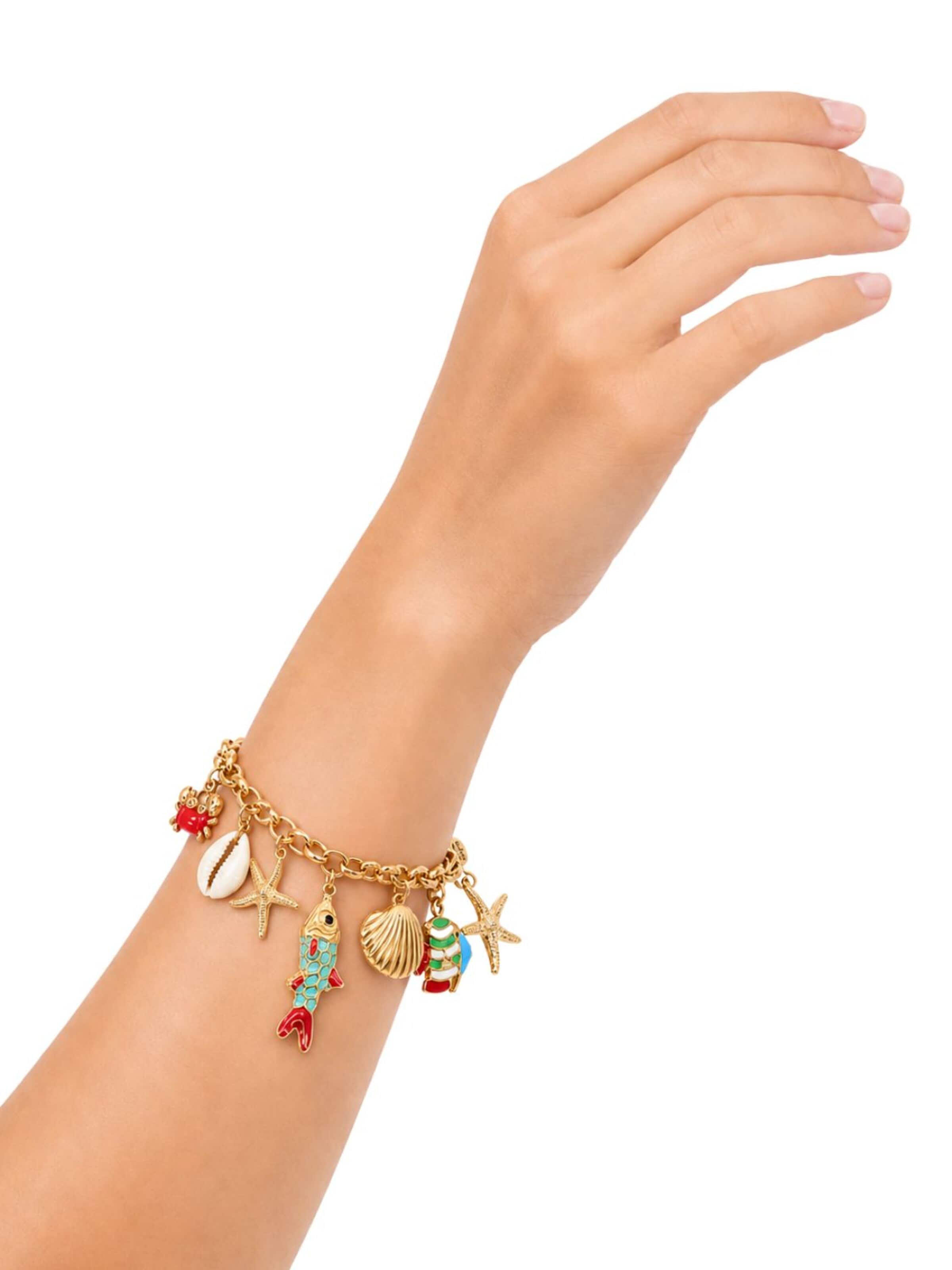 Fräulein Wunder - Pulsera 'Sea World' en oro: frente
