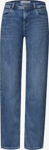 STREET ONE Regular Mid Waist Straight Leg Jeans im Casual Fit in Blau: Vorderseite