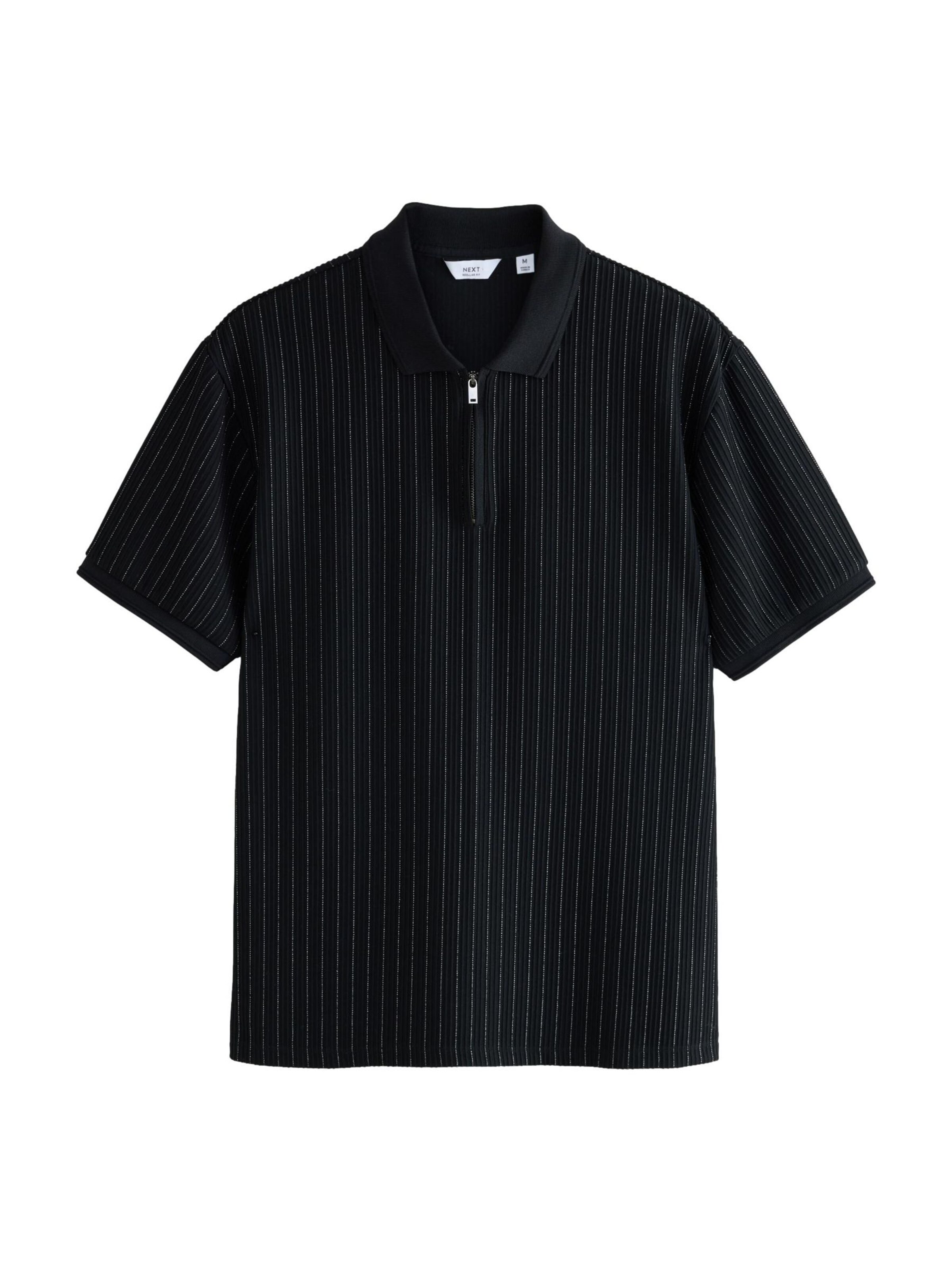 Next Poloshirt in Schwarz: Vorderseite