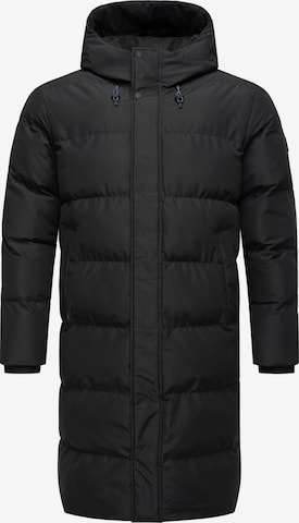 Ragwear Pitkä talvitakki 'Nordwey' värissä musta: etupuoli