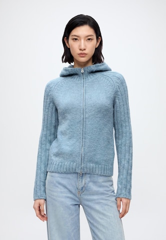 WEEKDAY Gebreid vest 'Peggy' in Blauw: voorkant