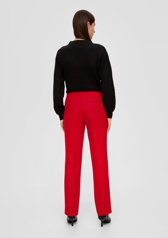 s.Oliver BLACK LABEL - regular Pantalón de pinzas en rojo