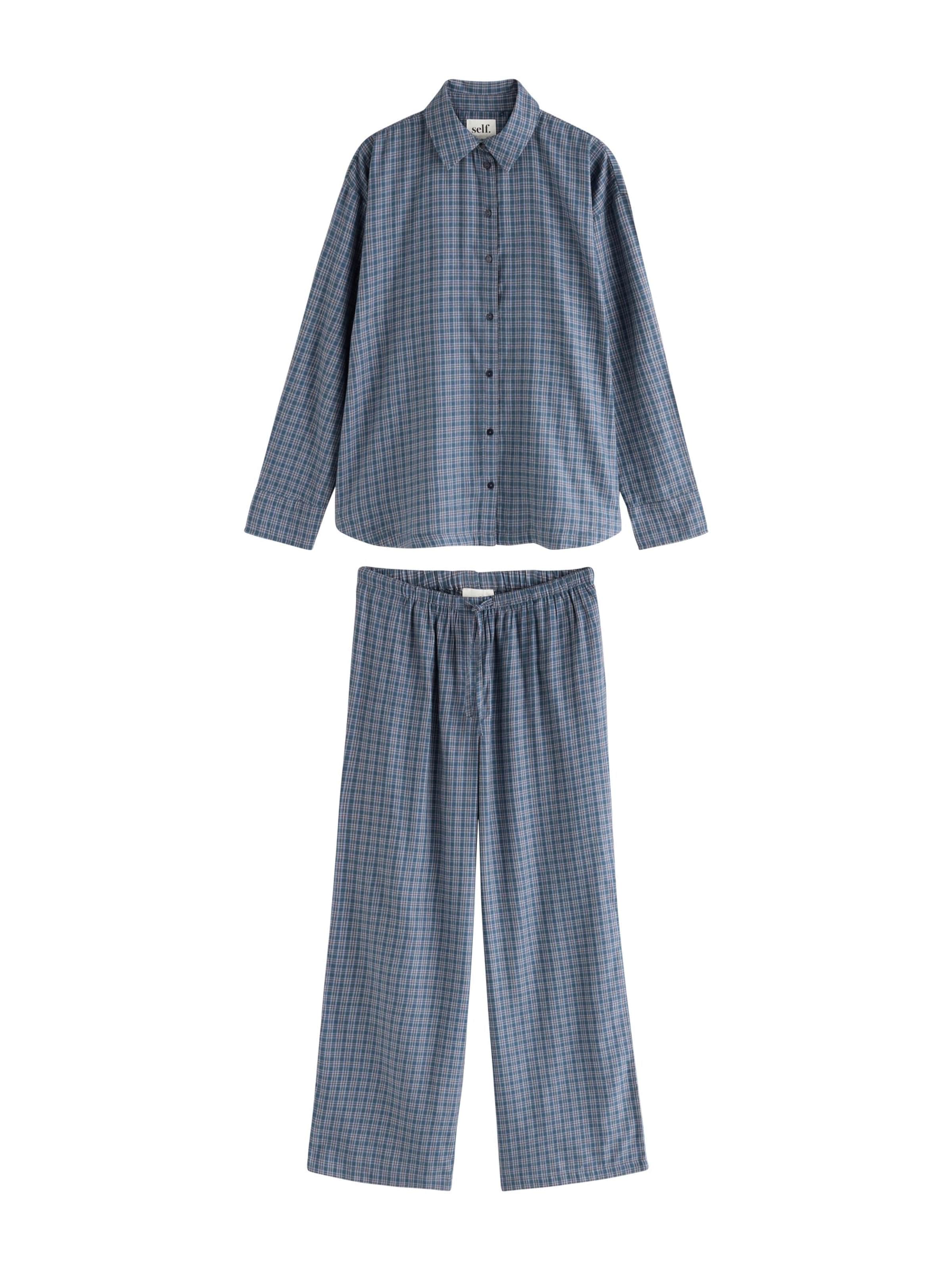 Pigiama di self. in blu: frontale