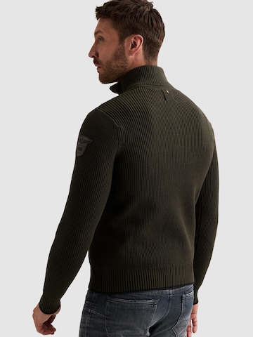 PME Legend Pullover 'Pullover with half-zip and mixed textures' i grøn