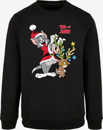 ABSOLUTE CULT Sweatshirt 'Tom And Jerry - Reindeer' in Zwart: voorkant