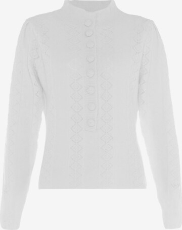 Pull-over faina en blanc : devant