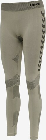 Skinny Pantalon de sport 'First' Hummel en vert