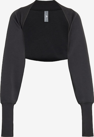 Bluză cu fermoar sport 'Studio' de la ADIDAS BY STELLA MCCARTNEY pe negru: față
