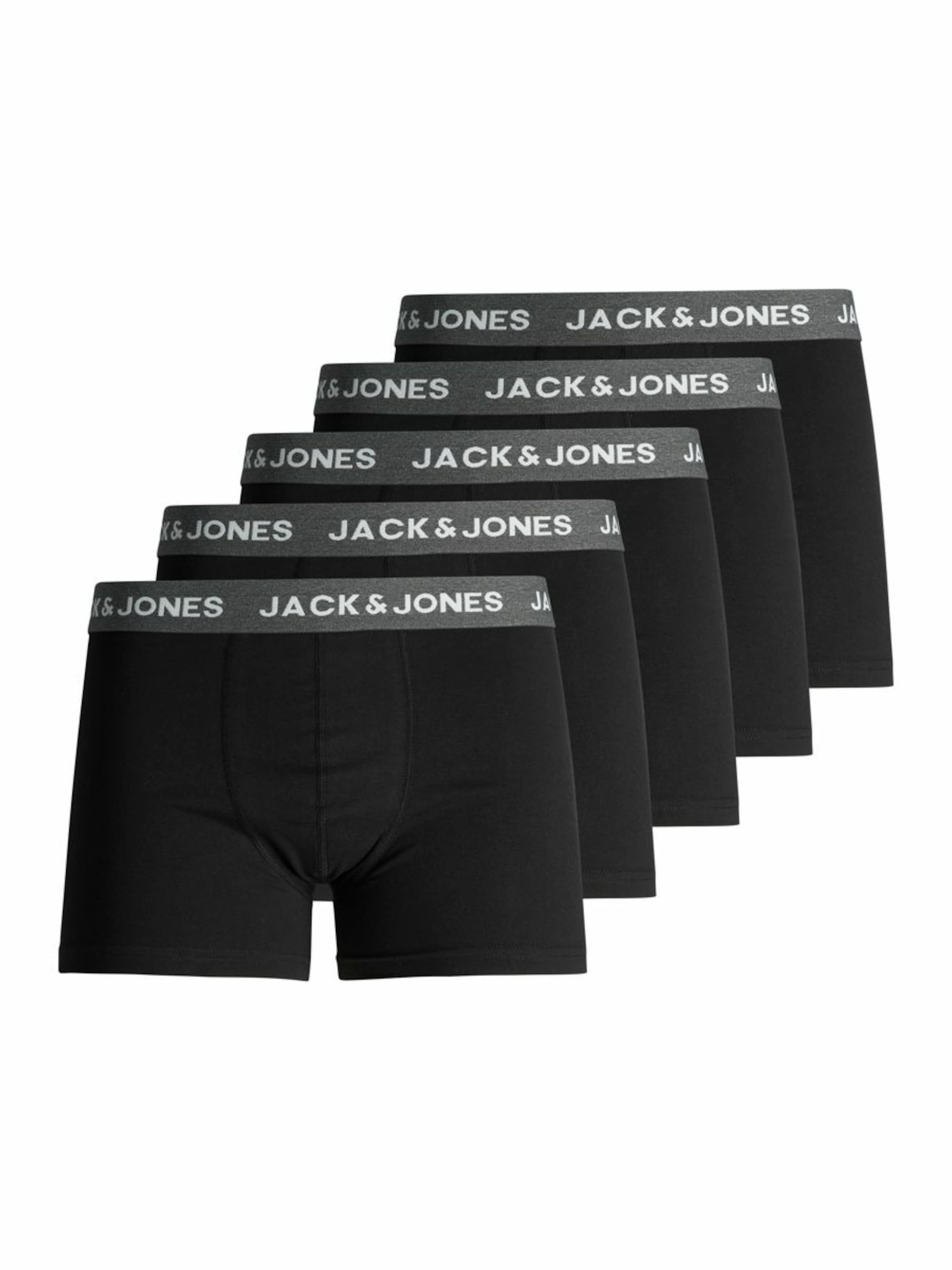 JACK & JONESBokserice 'Huey' - crna boja: prednji dio