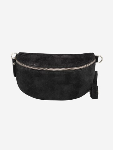 Adel Bags Gürteltasche 'Suede' in Schwarz: Vorderseite