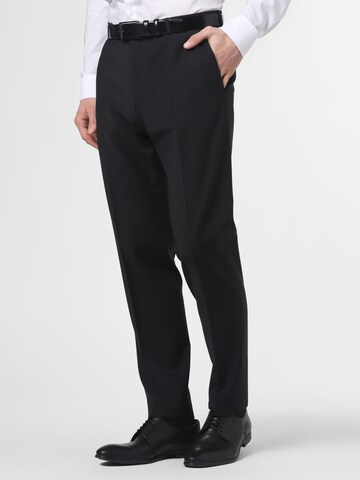 STRELLSON Slim fit Pleated Pants in Black: front