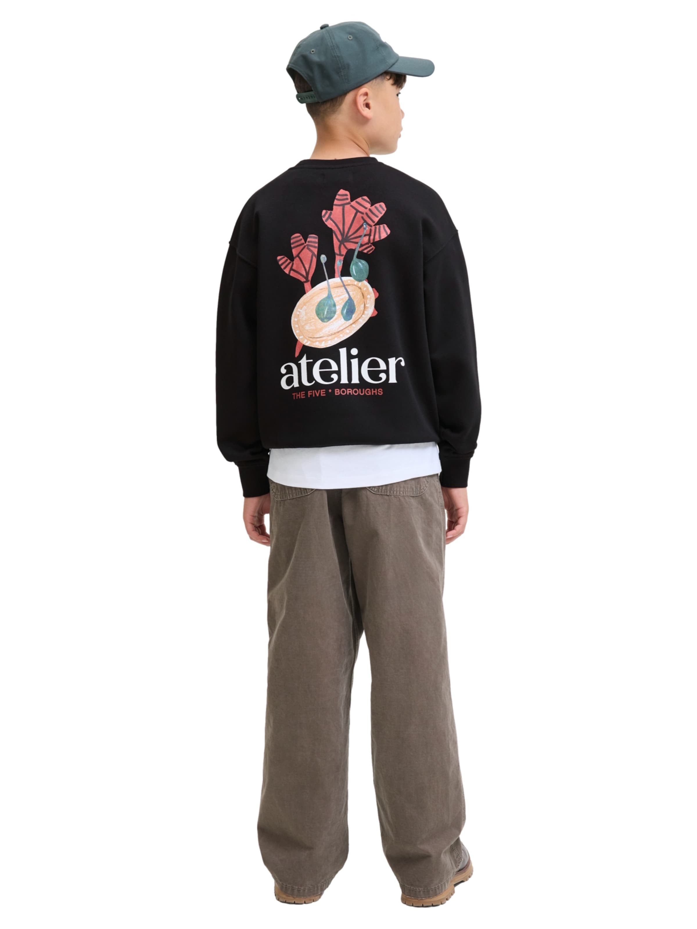 Jack & Jones Junior Sweatshirt 'Brooklyn' in Black