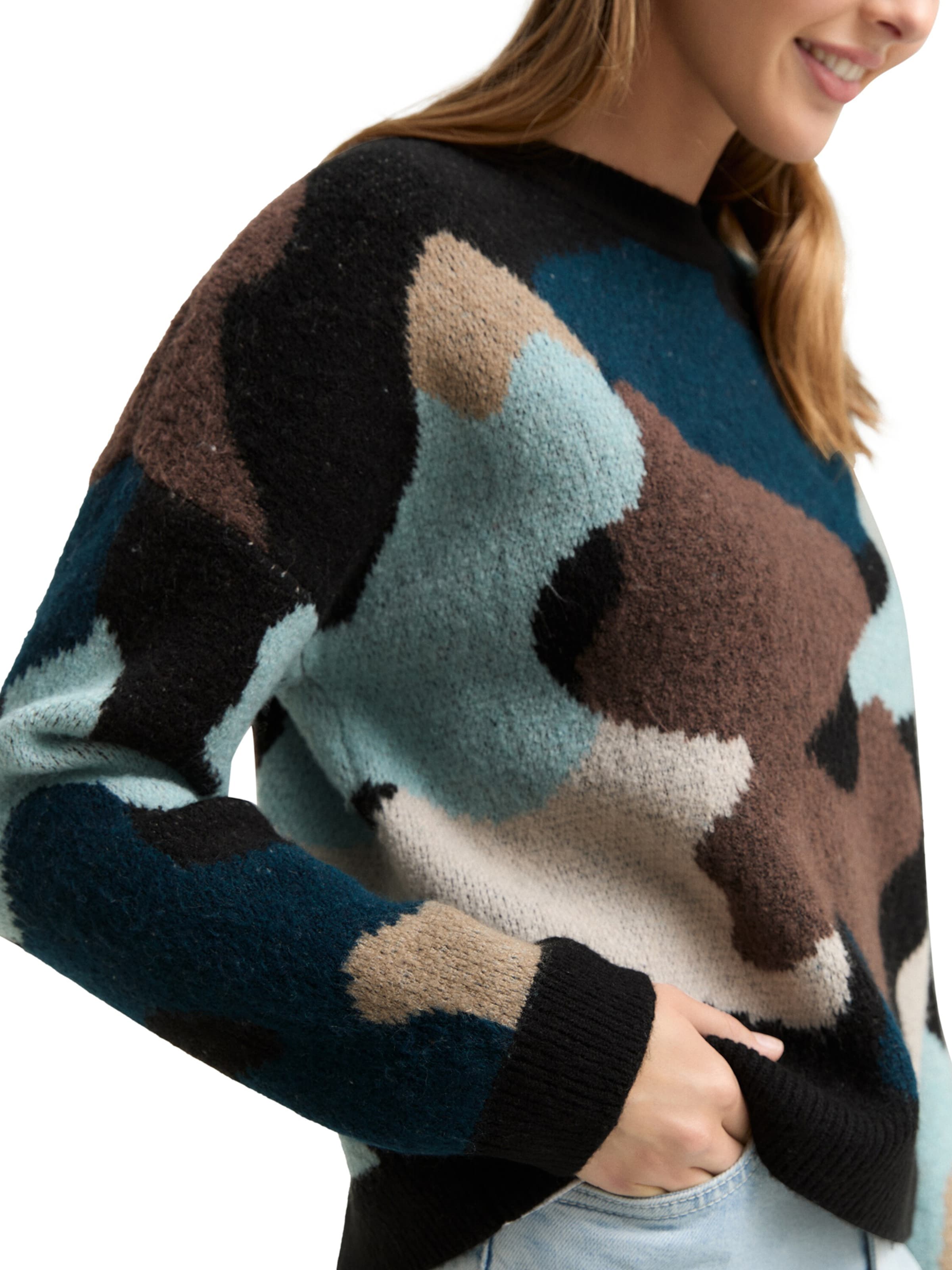 juoda TOM TAILOR DENIM Megztinis