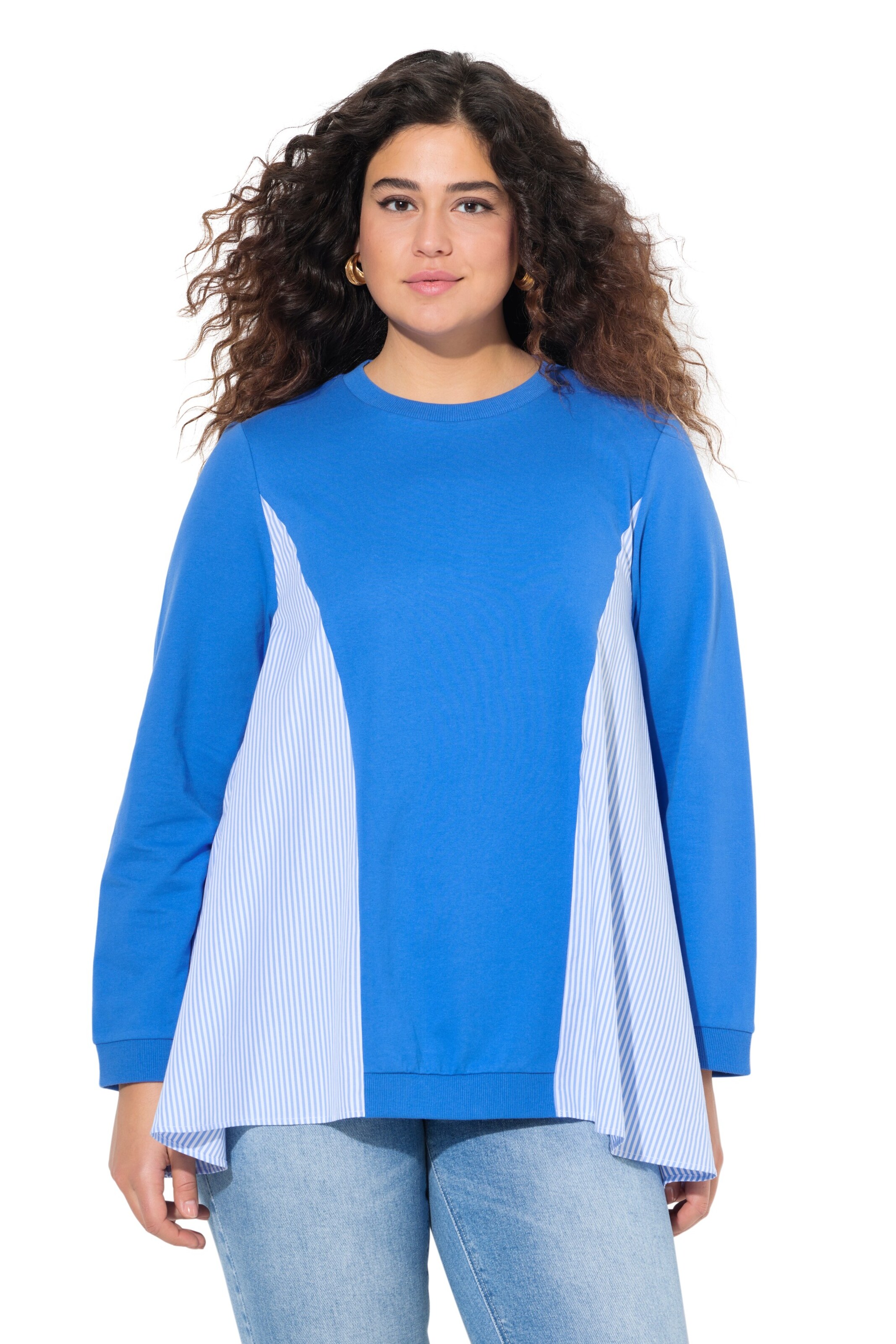 Ulla Popken Sweatshirt in Blue: front