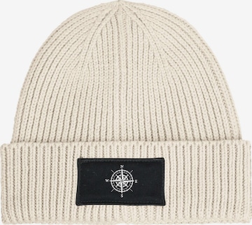 Neverless Beanie 'Kompass' in Beige: front