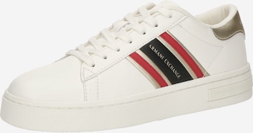 ARMANI EXCHANGE Trampki niskie 'LONDON' w kolorze biały: przód
