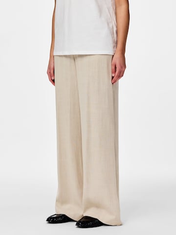 PIECES Wide Leg Bukser 'PCVinsty' i beige