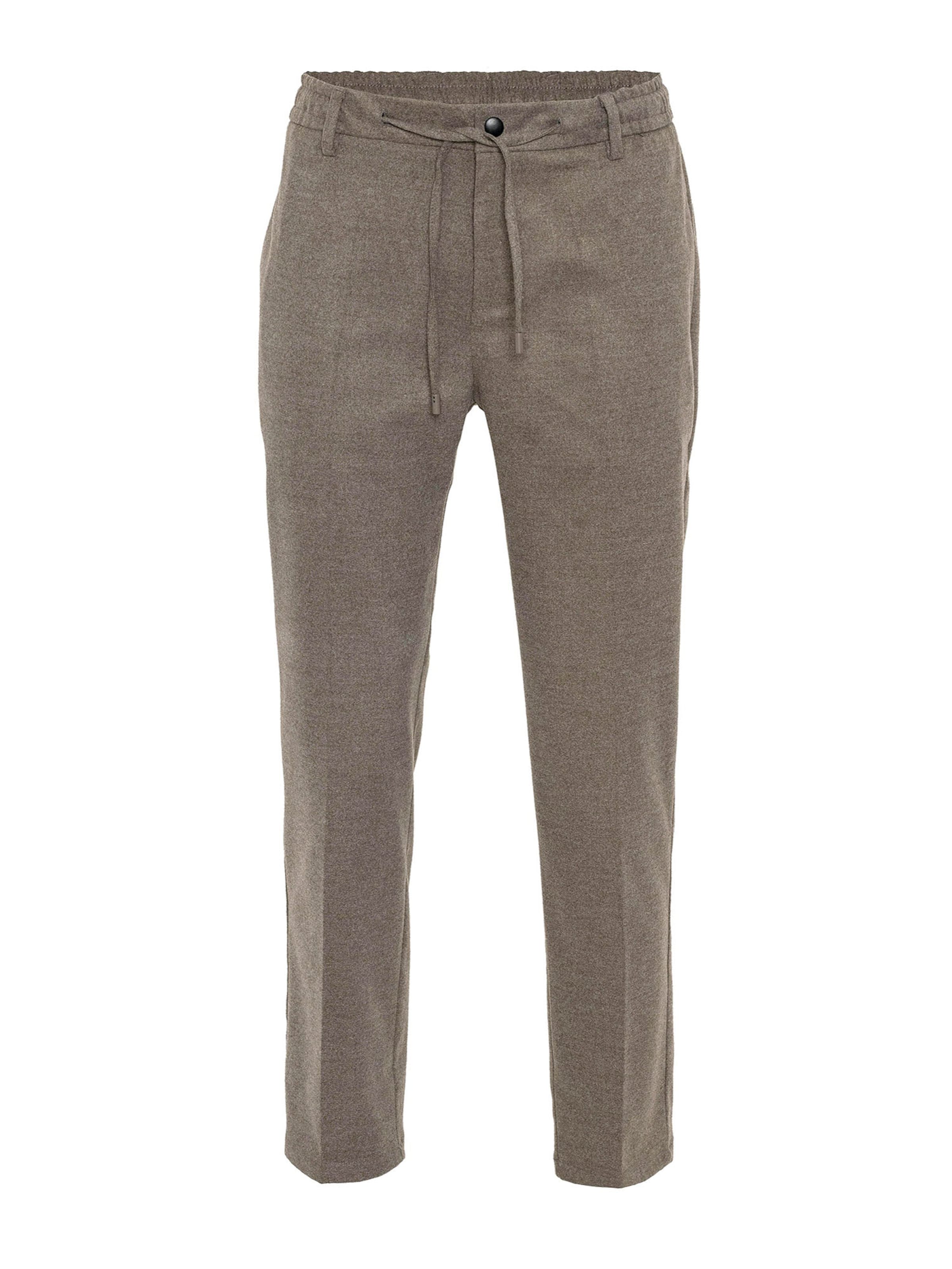 regular Pantaloni con piega frontale di Antioch in marrone: frontale