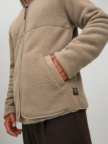 JACK & JONES Fleece Jacket in Brown