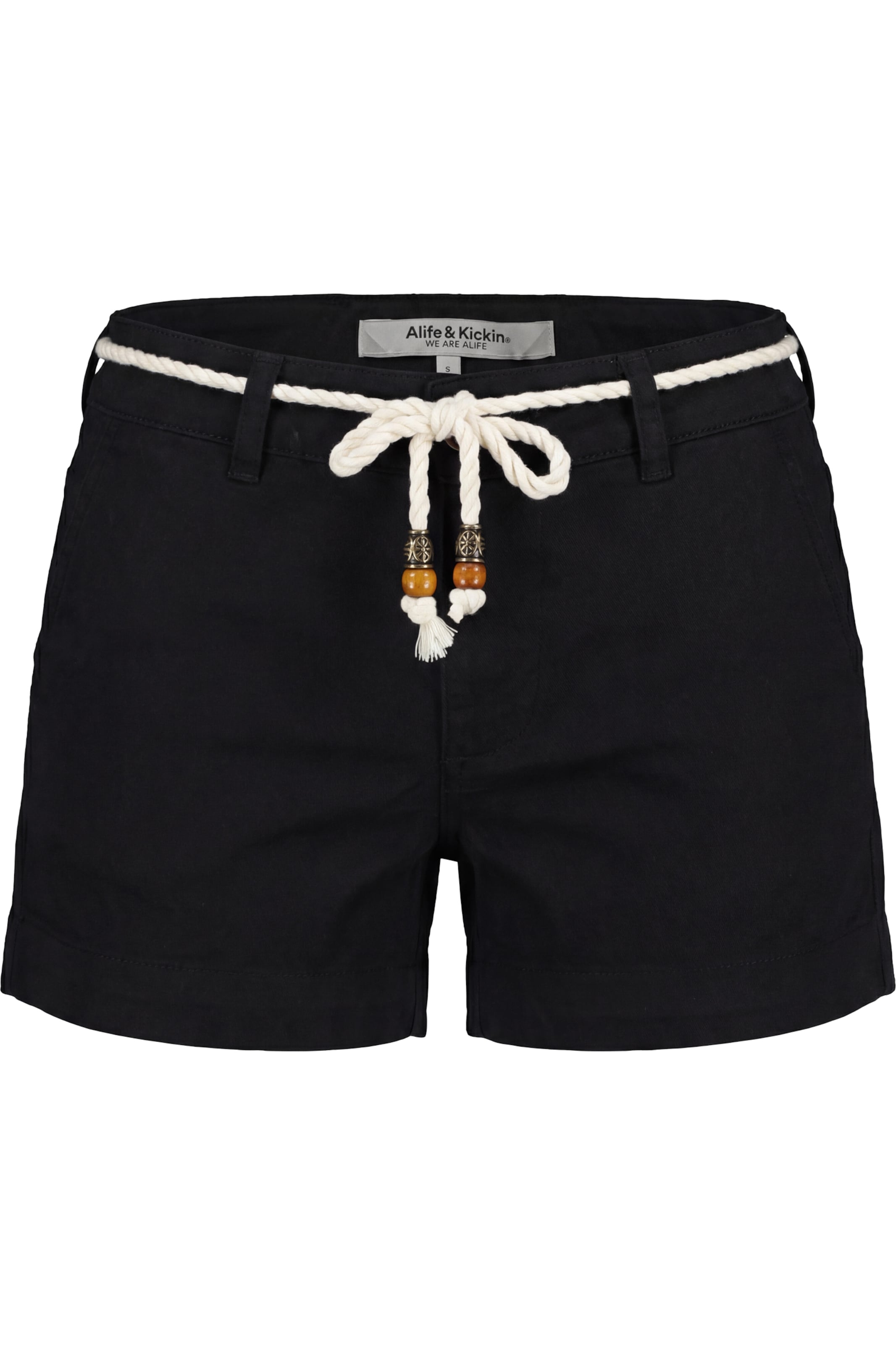 alife & kickin Normalny krój Spodnie 'Reina' w kolorze czarny: przód