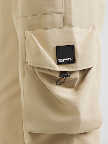 KARL LAGERFELD JEANS Loosefit Cargobyxa i beige
