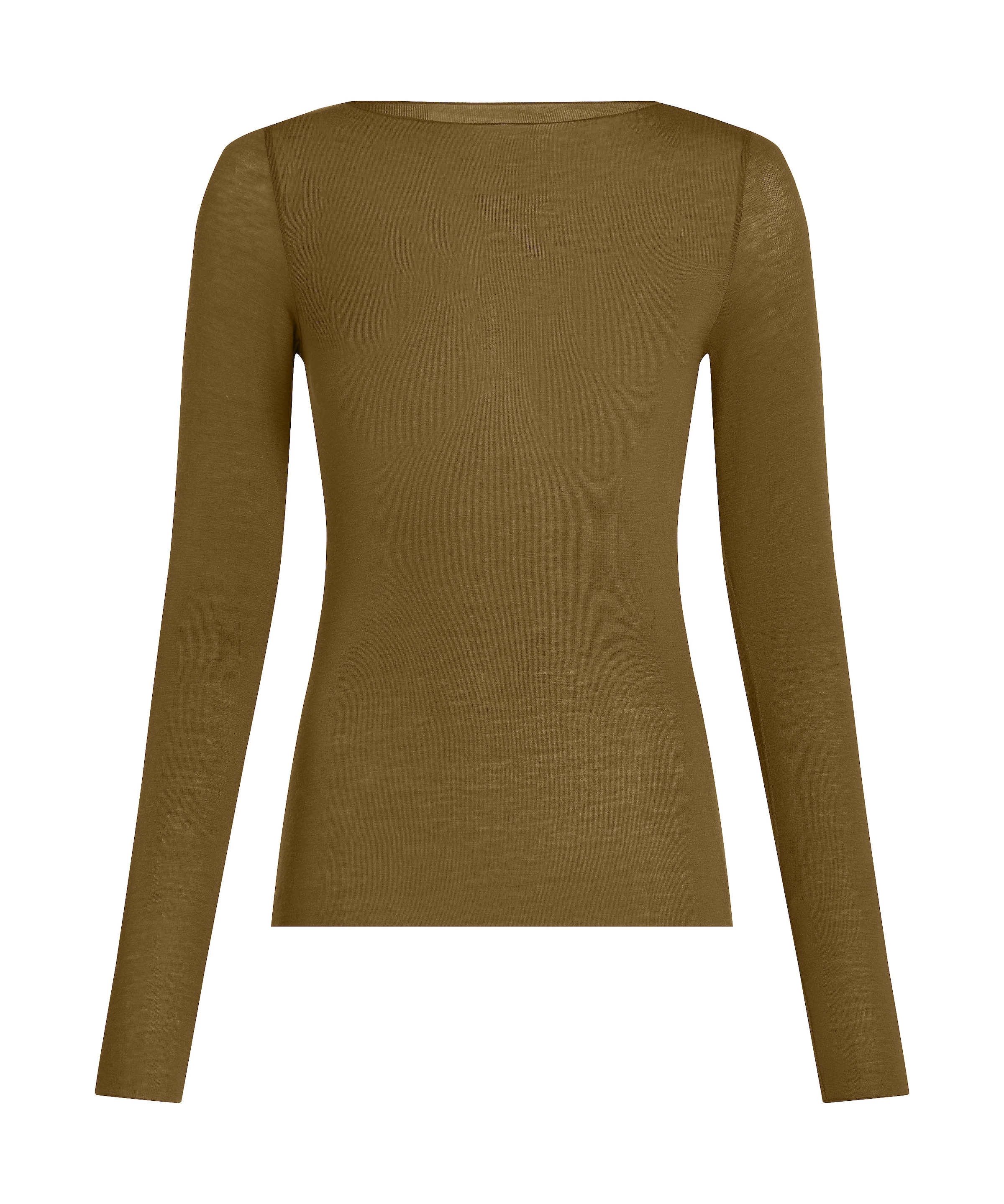 Hunkemöller Slaapshirt ' Boatneck Cashmere' in Groen: voorkant