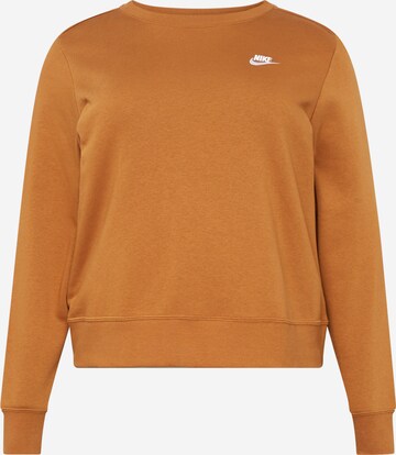 Nike Sportswear Athletic Sweatshirt in Brown: front