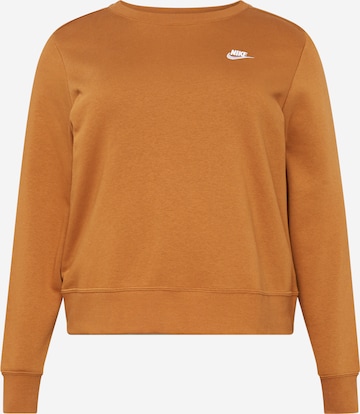 Sweat de sport Nike Sportswear en marron : devant