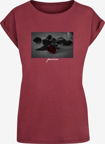 Mister Tee Shirt 'Passion Rose' in Red: front