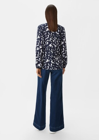 comma casual identity Blouse in Blauw: terug