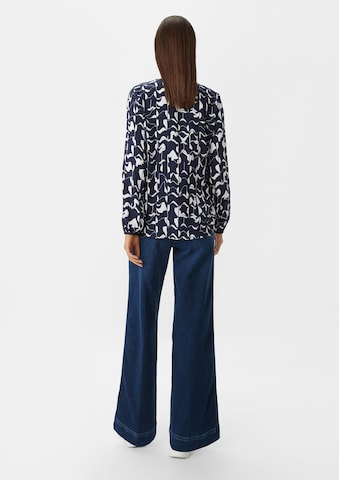 comma casual identity Blouse in Blauw: terug