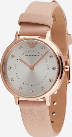 Emporio Armani Analog Watch in Beige: front