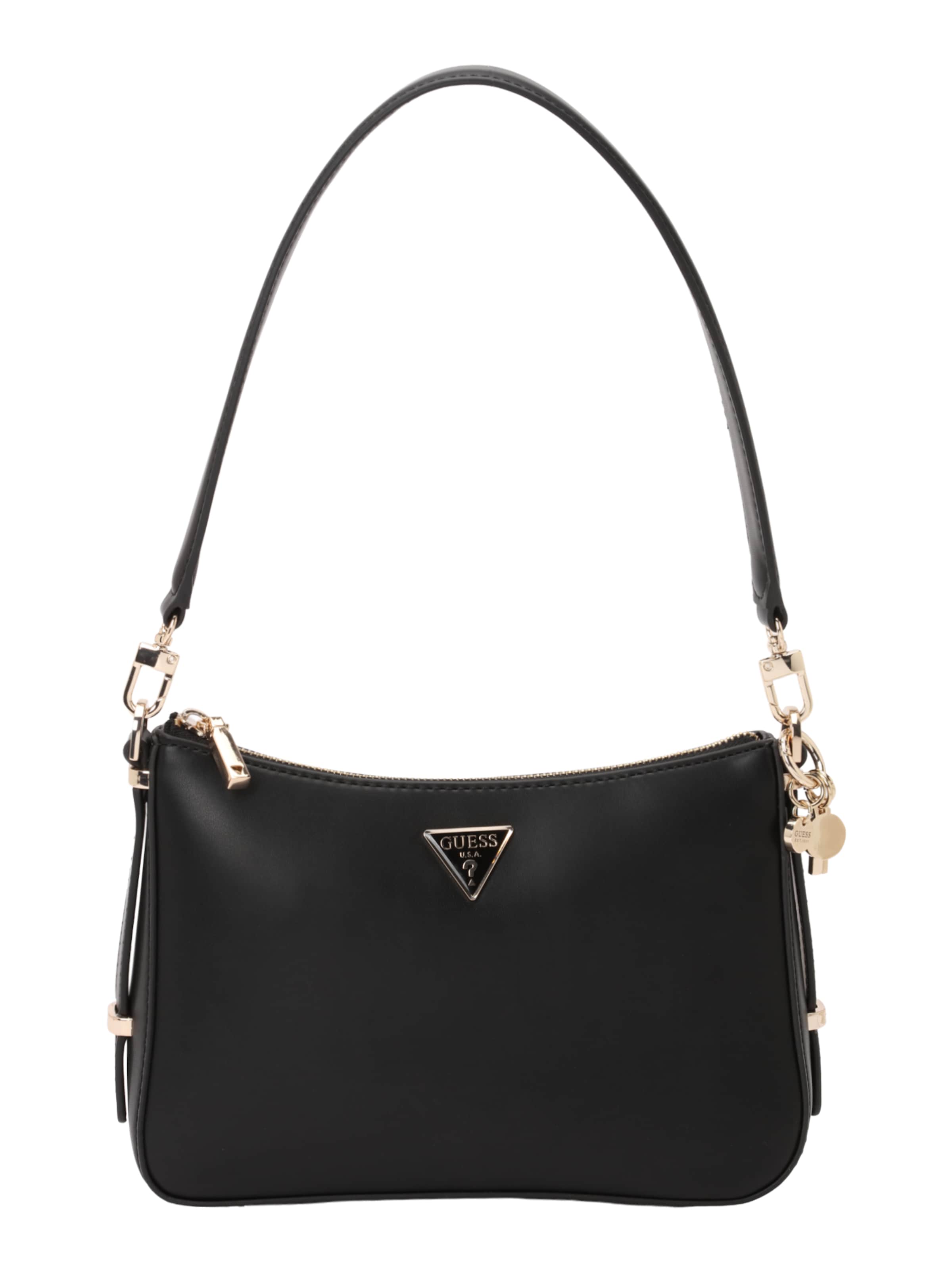 GUESS Skuldertaske 'DARYNA II TOP ZIP SHOULDER BAG' i sort: forside