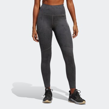 Skinny Pantalon de sport 'Multi' ADIDAS TERREX en gris : devant