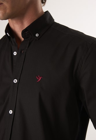Felix Hardy Regular fit Button Up Shirt in Black