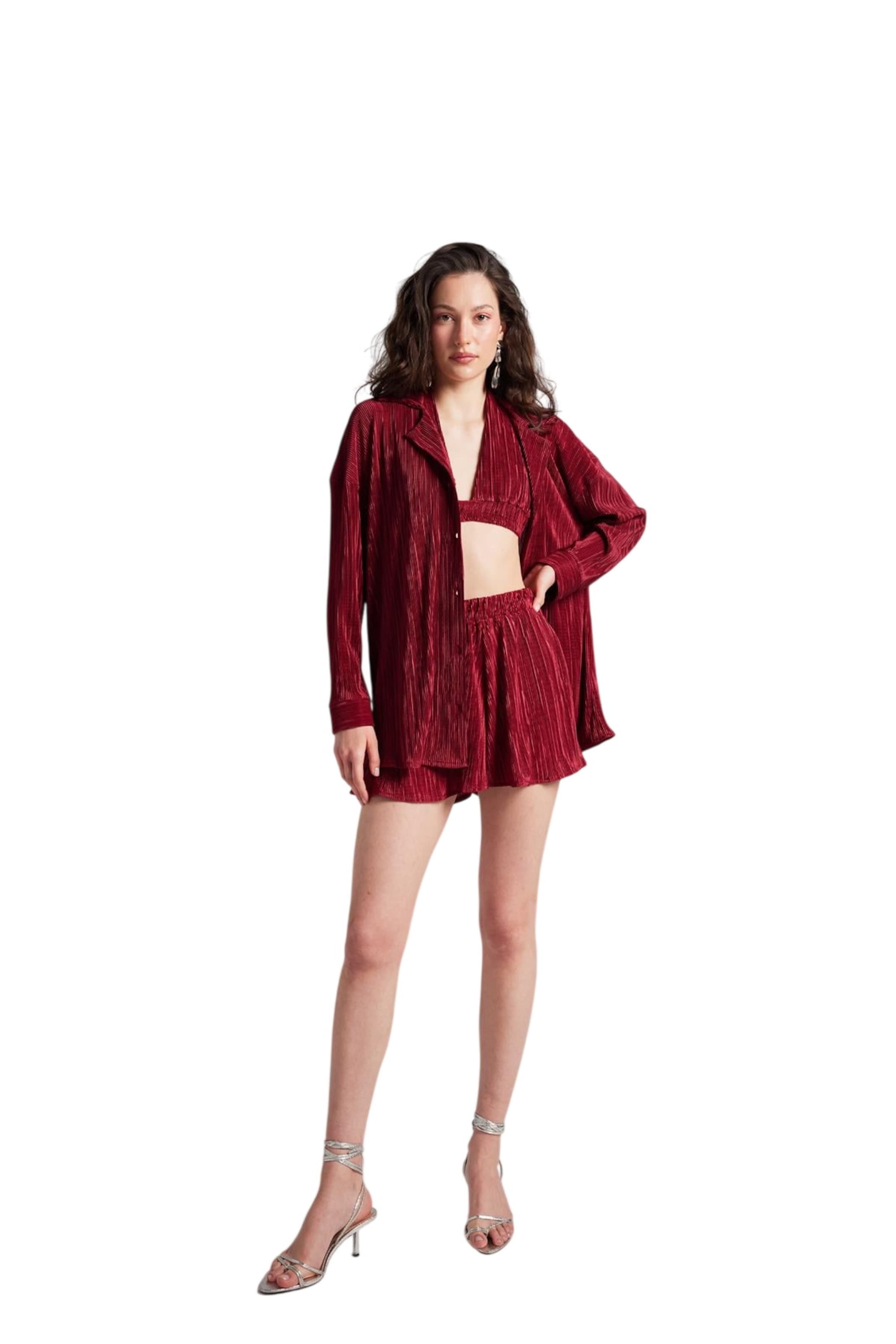 HOLLY LOLLY Loose fit Trousers in Red