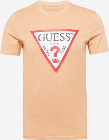 Tricou de la GUESS pe portocaliu: față