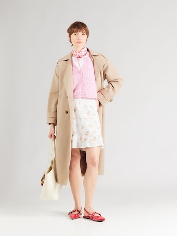 PIECES - Saia 'PCEMMA' em branco