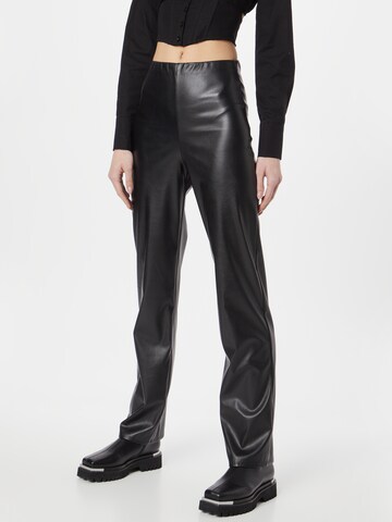 NLY by Nelly Regular Trousers in Black: front