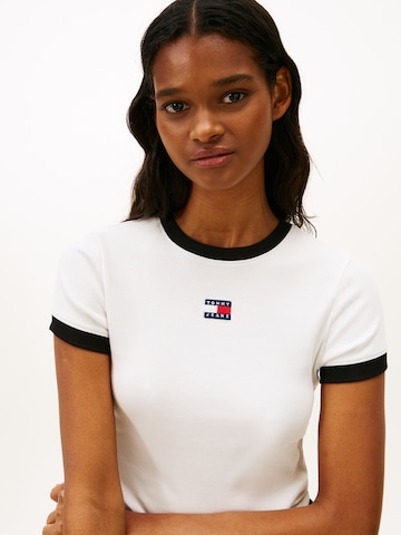 balta Tommy Jeans Marškinėliai