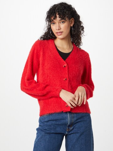 System Action Knit cardigan 'Passion' in Red: front