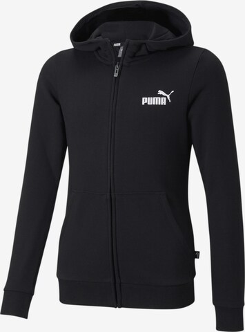 Veste de survêtement 'Essentials' PUMA en noir : devant