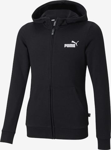 PUMA Zip-Up Hoodie 'Essentials' in Black: front