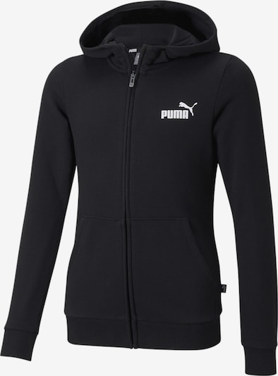 PUMA Zip-Up Hoodie 'Essentials' in Black / White, Item view