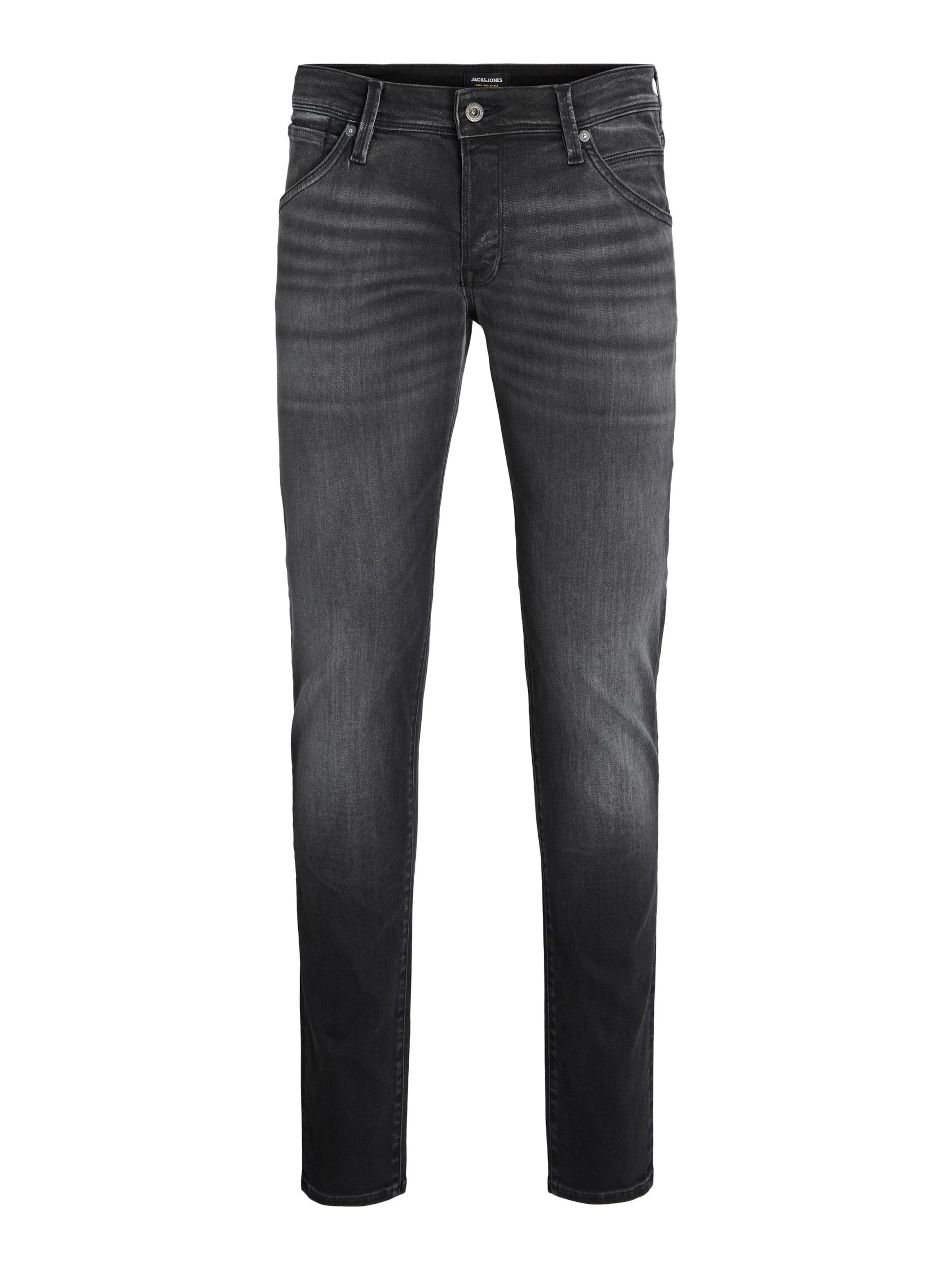 JACK & JONES Slim fit Jeans 'JJIGlenn JJFox' in Black: front