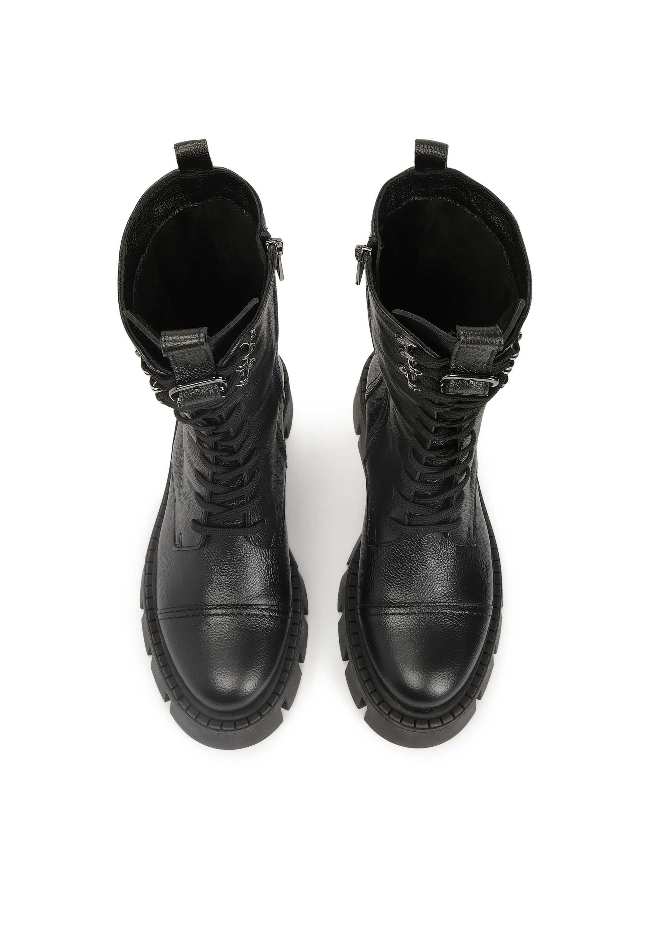 Bottes à lacets Kazar en noir