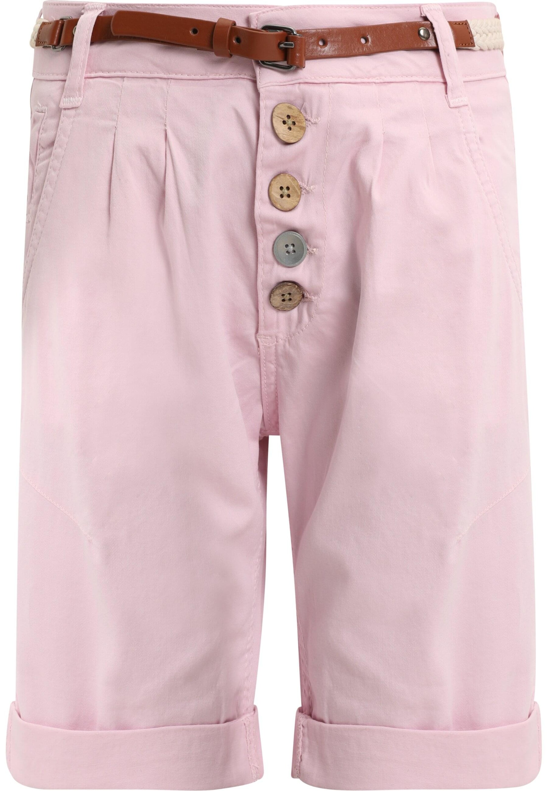 DEF Slim fit Pleat-Front Pants in Pink: front