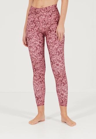 Athlecia Skinny Funktionstights 'Franzine' in Rot: Vorderseite